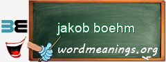 WordMeaning blackboard for jakob boehm